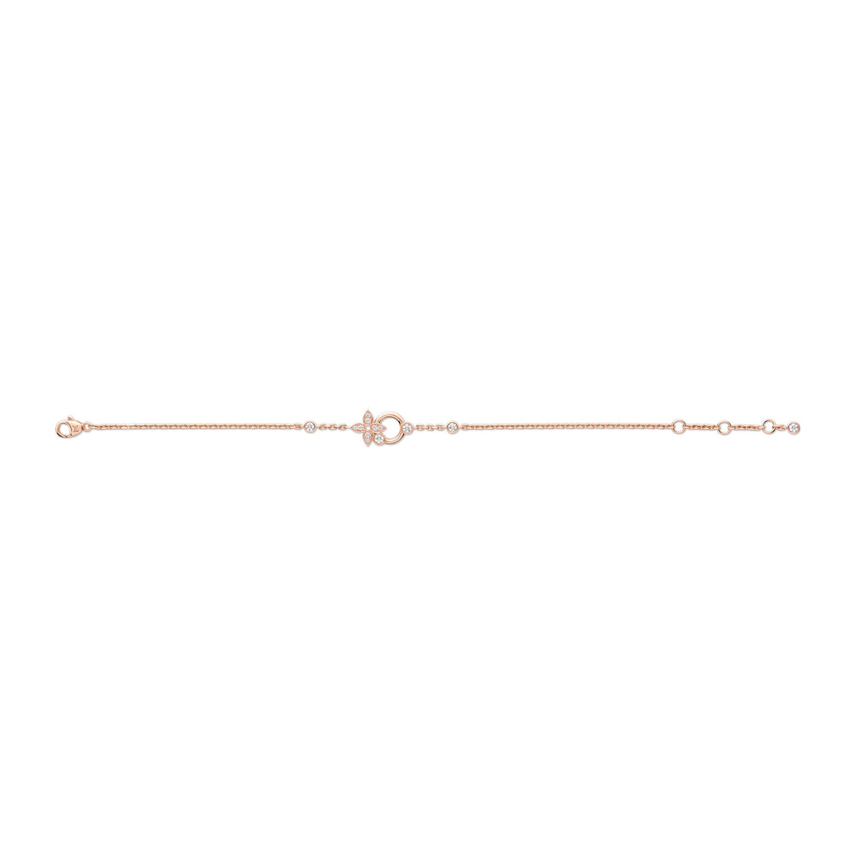 Idylle Blossom Bracelet, Pink Gold and Diamonds