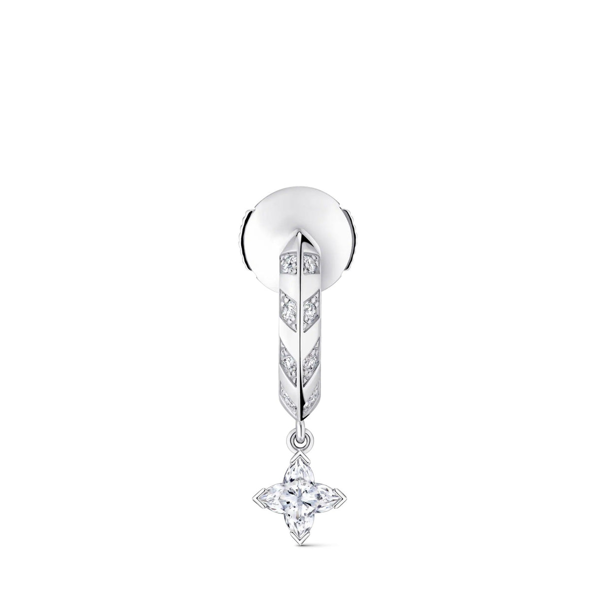 LV Diamonds Small Hoop, LV Monogram Star cut - per unit
