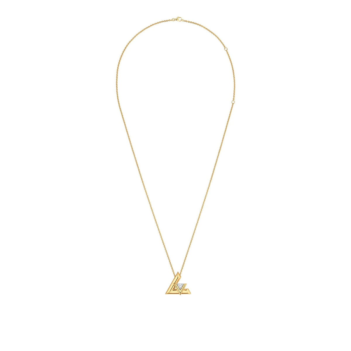 LV Volt One Large Pendant, Yellow Gold And Diamond