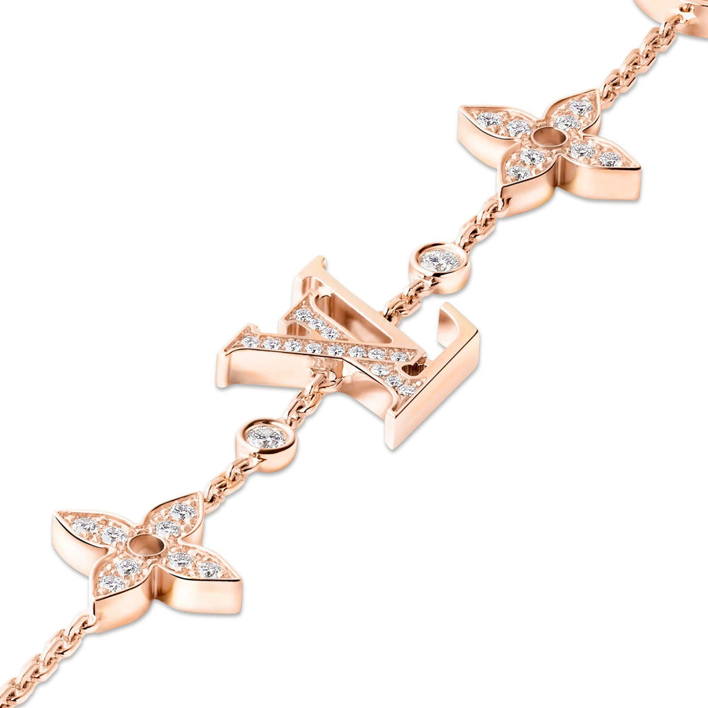 Idylle Blossom Multi-Motif Bracelet, Pink Gold and Diamonds