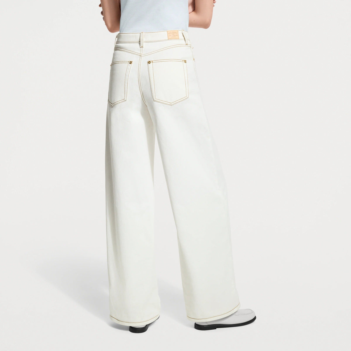 Contrast Stitch Utility Jeans