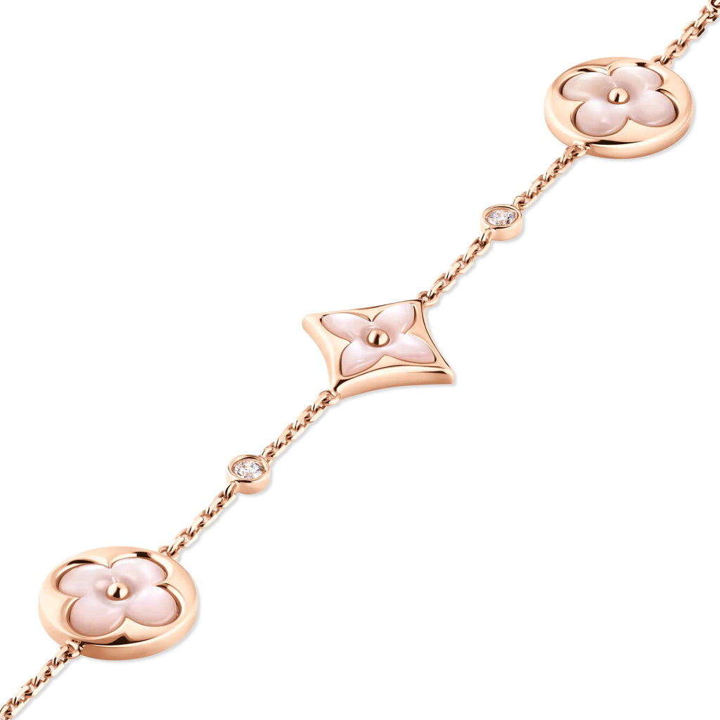 Color Blossom BB Star andSun Multi-Motif Bracelet, Rose Gold, Pink Mother-of-Pearl and Diamonds