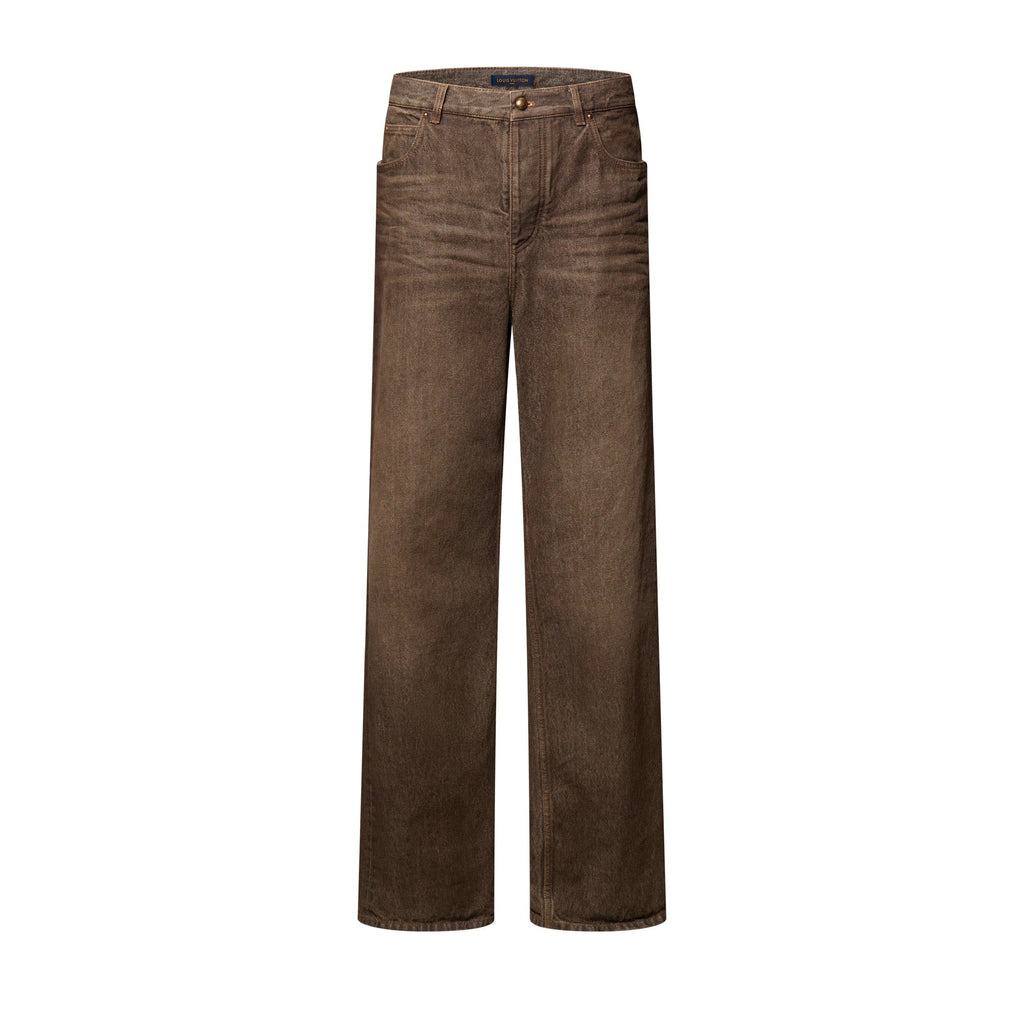 Coffee Indigo Denim Skate Pants