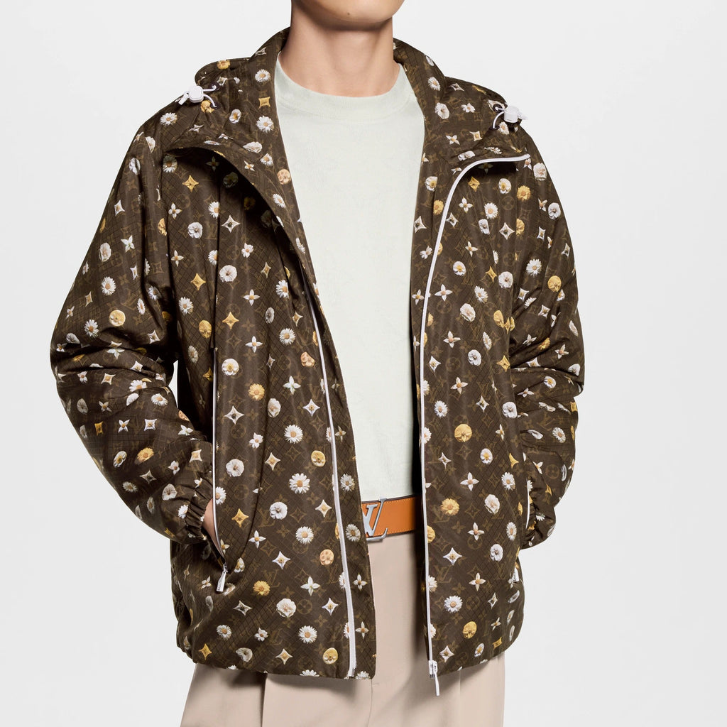 Monogram Printed Nylon Windbreaker