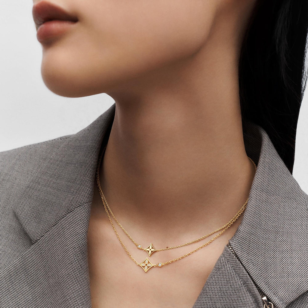 Idylle Blossom Pendant, Yellow Gold And Diamonds