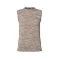 Sleeveless Tweed Knit Pullover