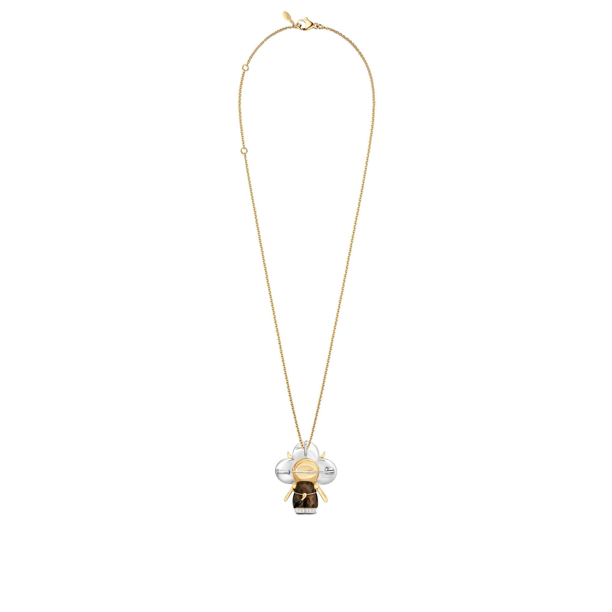 Vivienne Ox Pendant, 3 Golds, Lacquer, Diamonds & Colored Gemstones