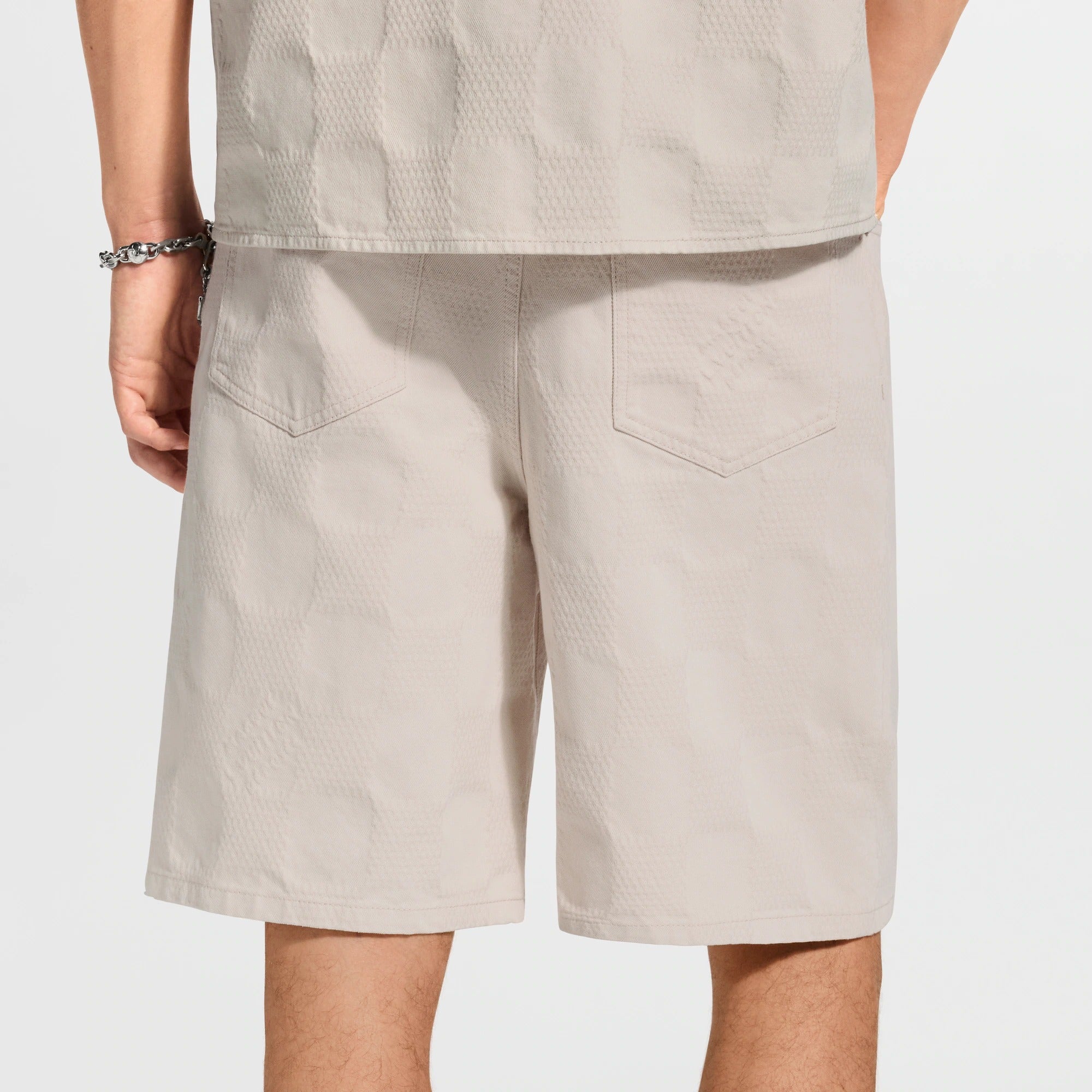 Damier 3D Light Denim Shorts