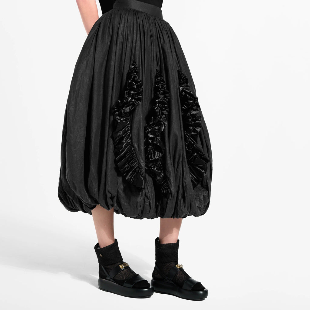Ruffle Trim Balloon Skirt