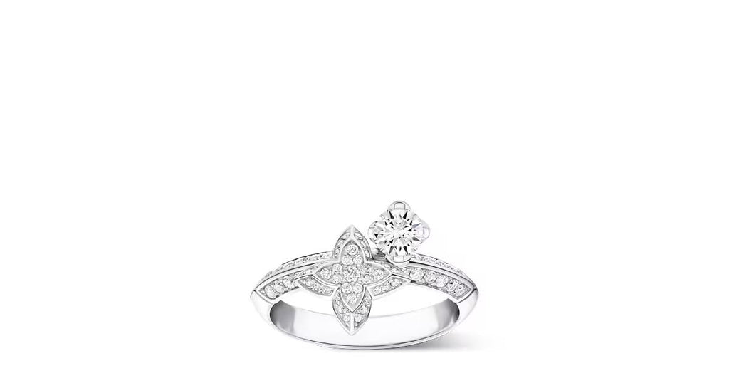 LV Diamonds Double Ring, Round Brilliant cut