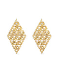 LV Volt Mesh Earrings, Yellow Gold And Diamonds