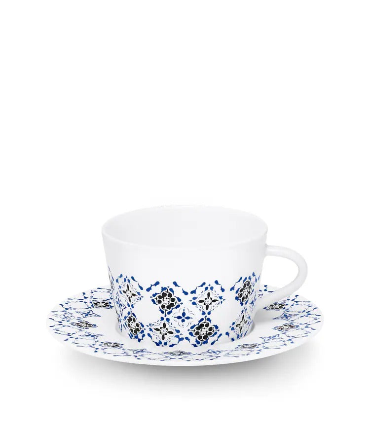 Set Of 2 Teacups and Saucers LV By The Pool