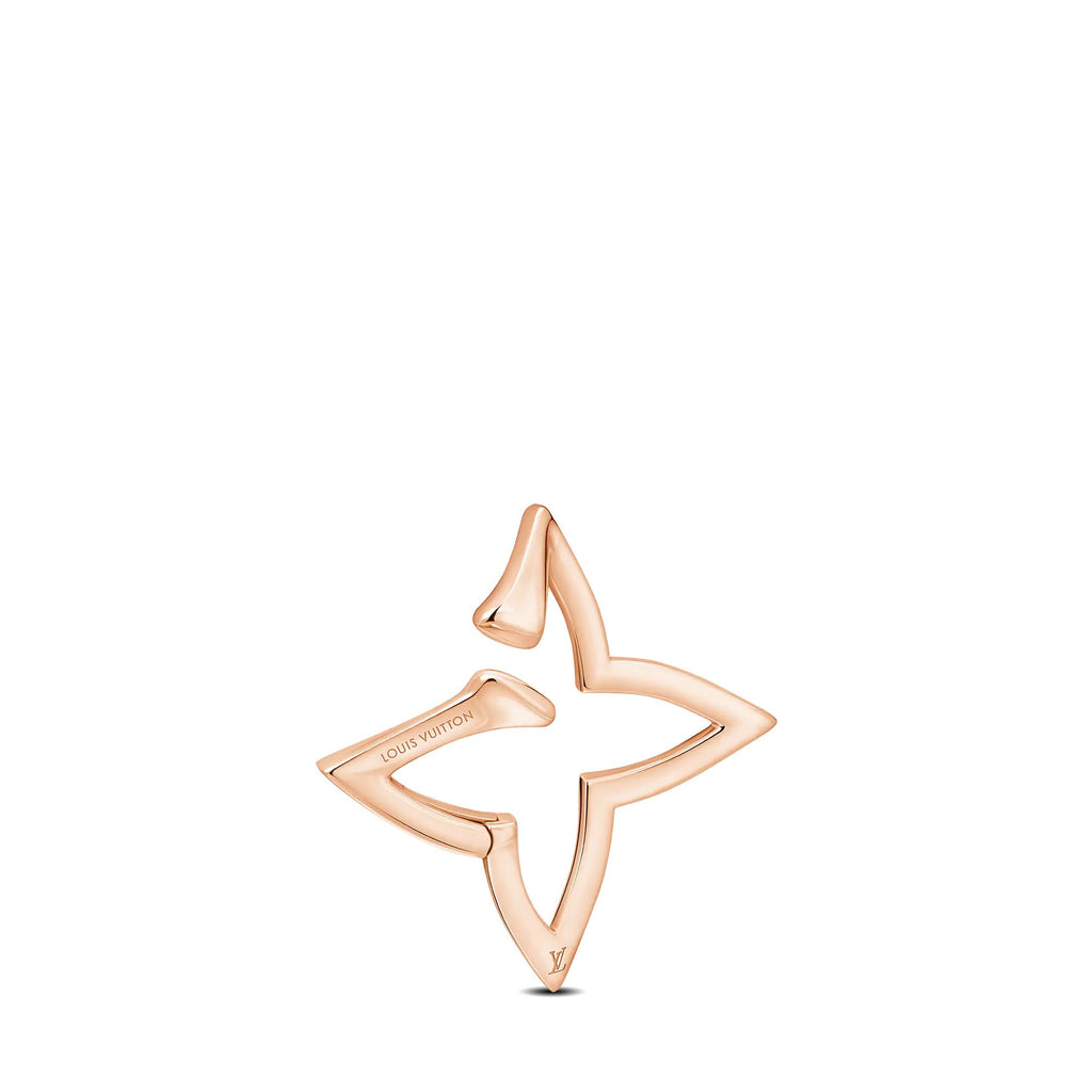 Ombre Blossom Overlap Hoop, Pink Gold and Diamonds