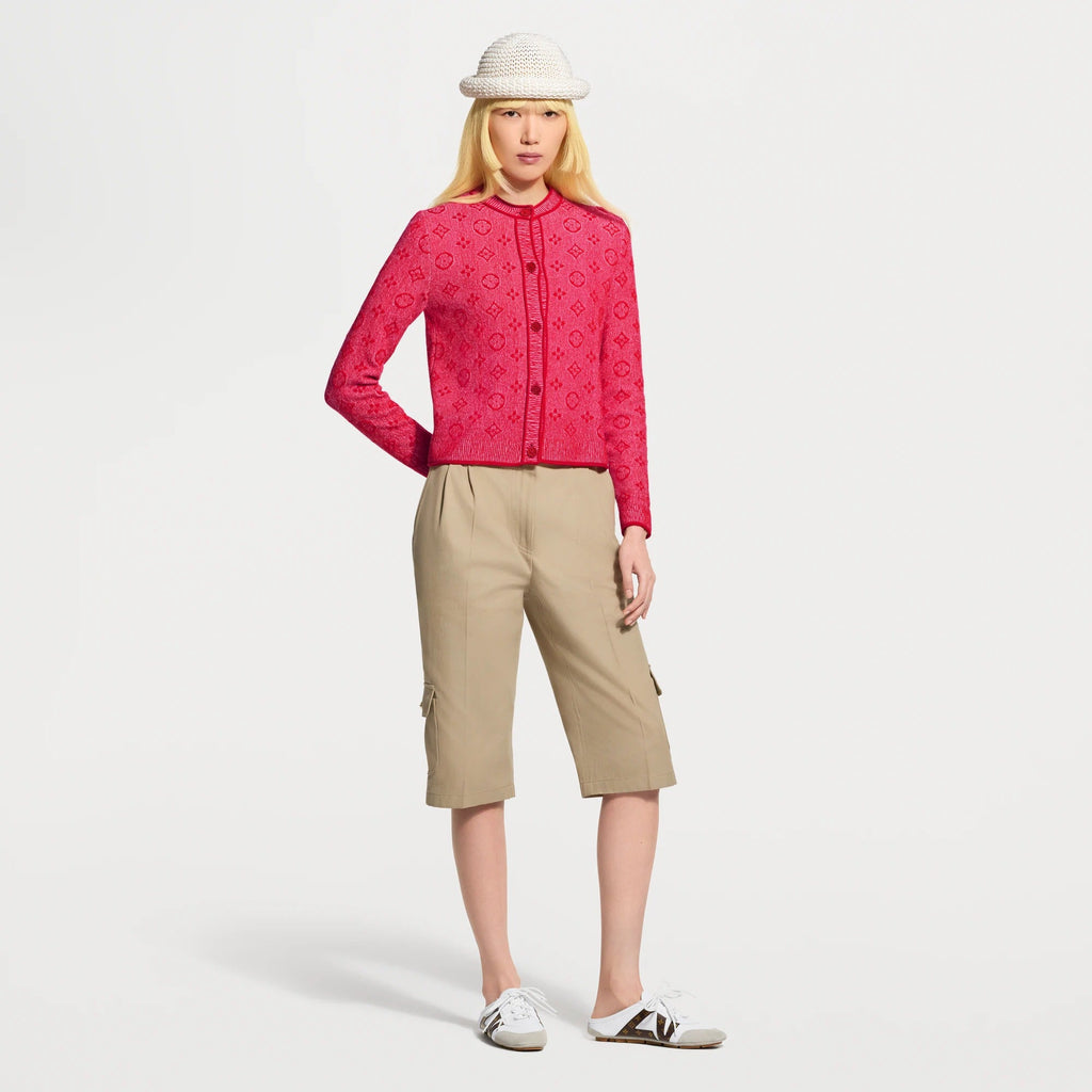 Monogram Tweed-Effect Knit Cardigan
