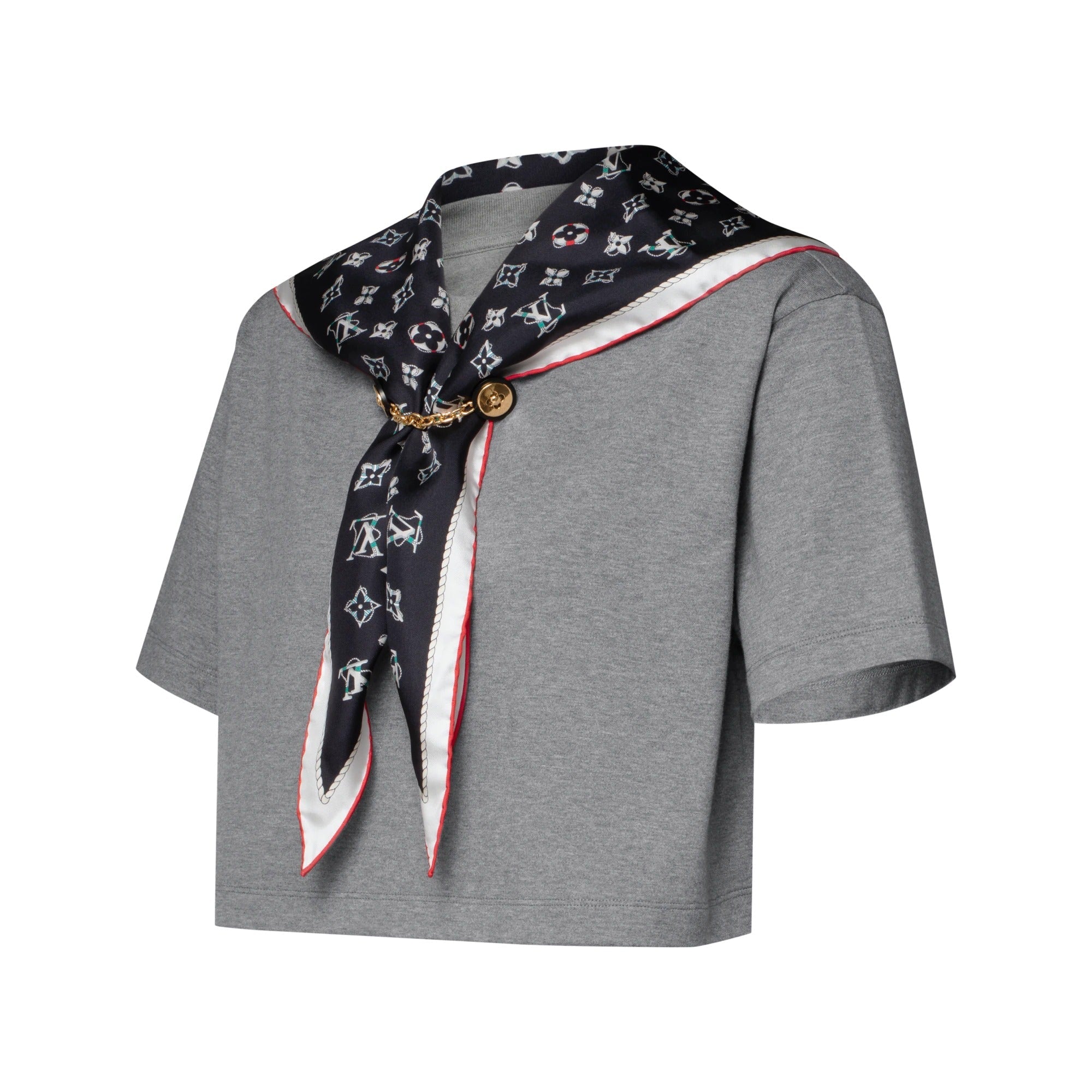 Nautical Scarf Crop Top