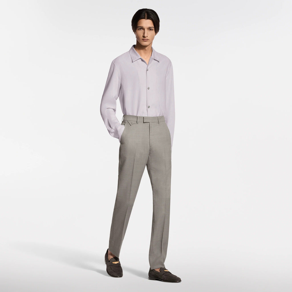 Damier Jacquard Cigarette Pants