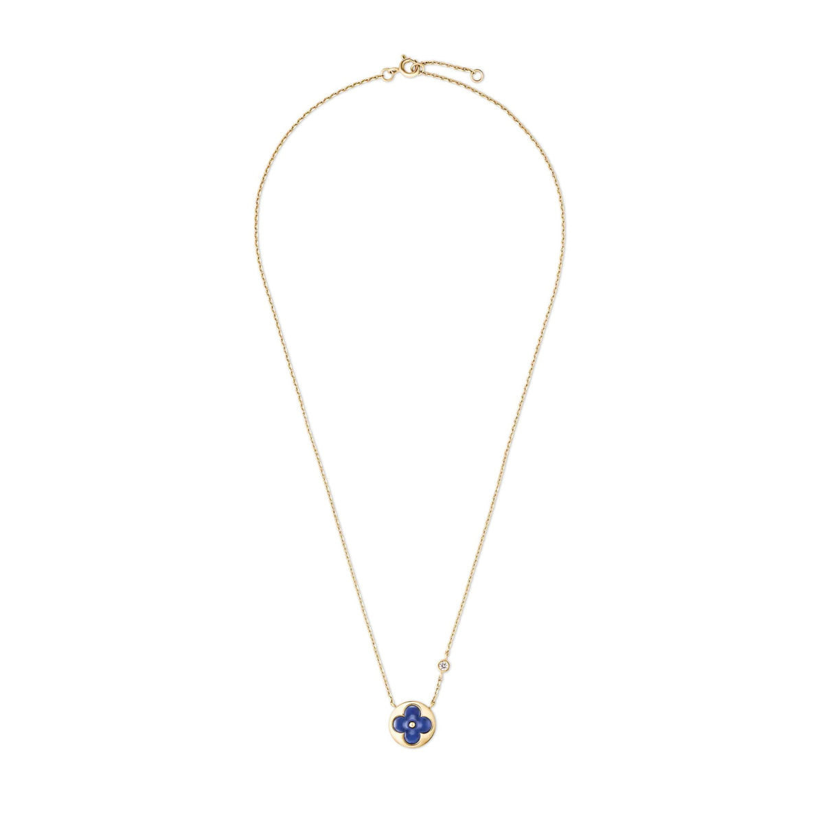 Color Blossom BB Sun Pendant, Yellow Gold, Sodalite and Diamond