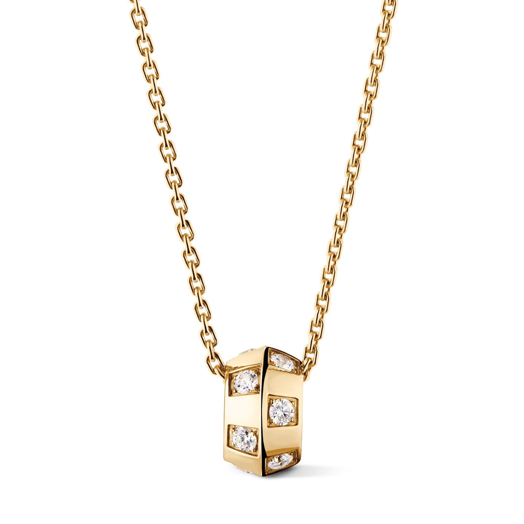 Le Damier de Louis Vuitton Pendant, Yellow Gold and Diamonds