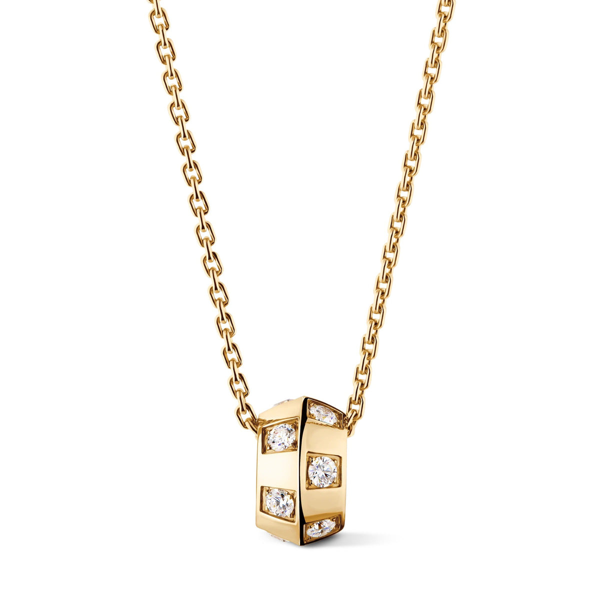 Le Damier de Louis Vuitton Pendant, Yellow Gold and Diamonds