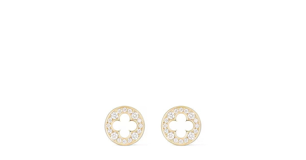 Empreinte Ear Studs, Yellow Gold and Diamonds
