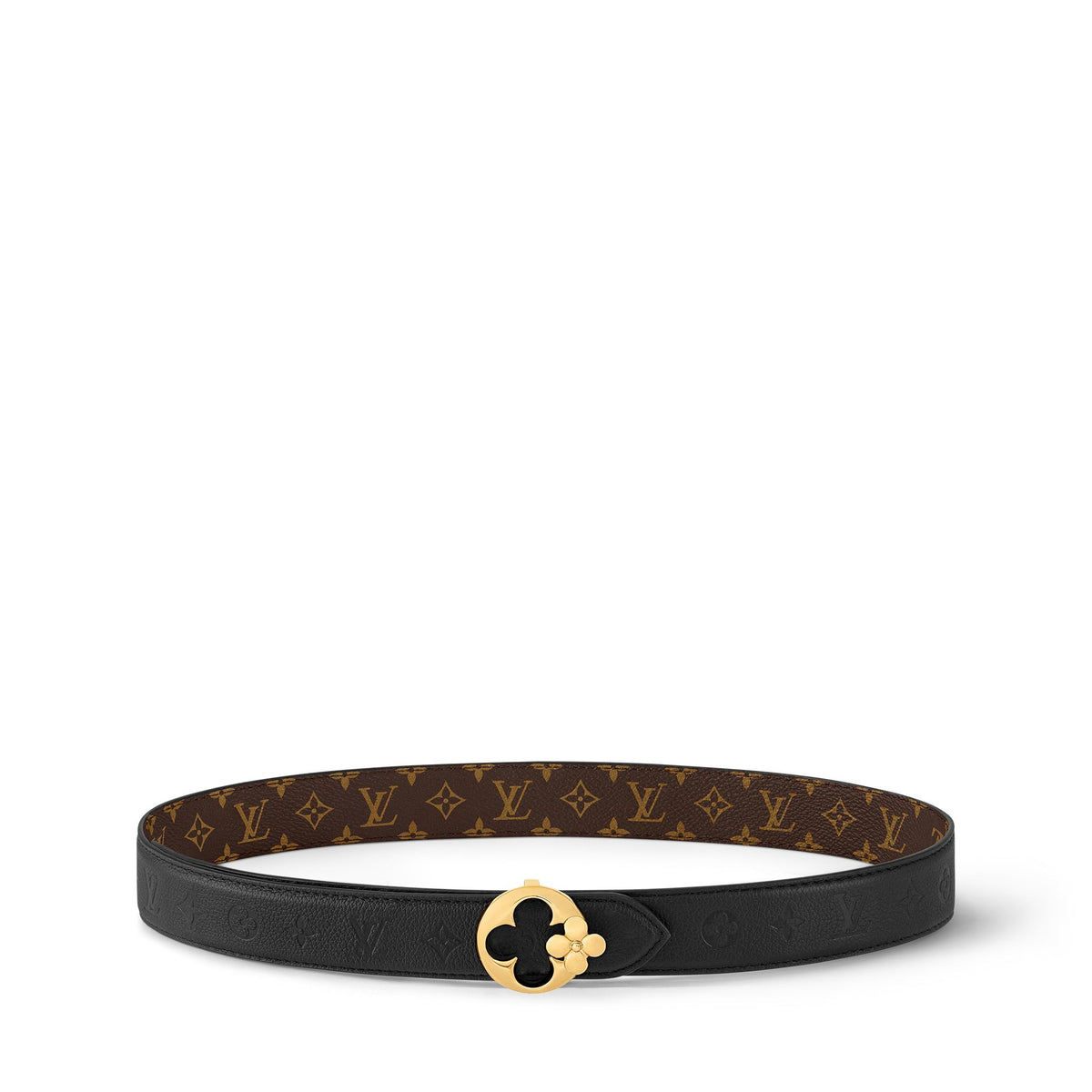 LV Flowergram Round 30mm Reversible Belt