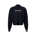 Strap Front Cable-Knit Cardigan