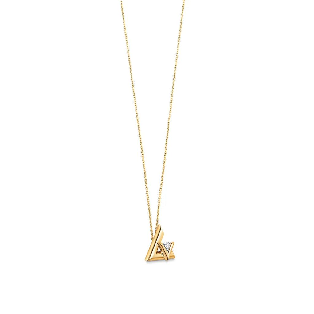 LV Volt One Large Pendant, Yellow Gold And Diamond