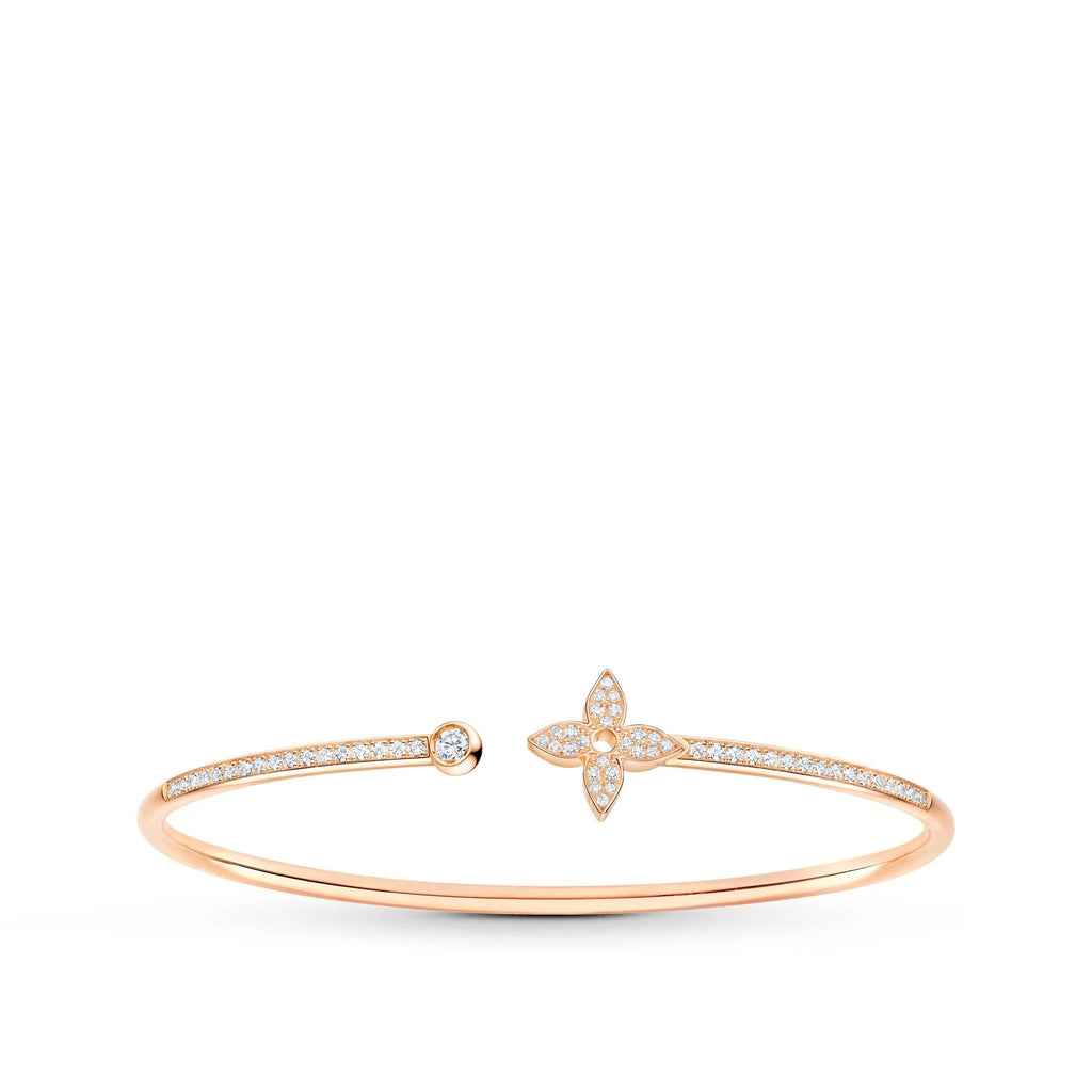 Idylle Blossom Twist Bracelet, Pink Gold And Diamonds