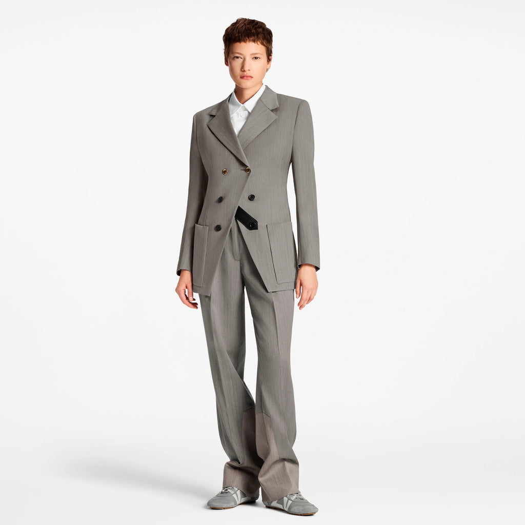 Asymmetrical Double-Breasted Blazer