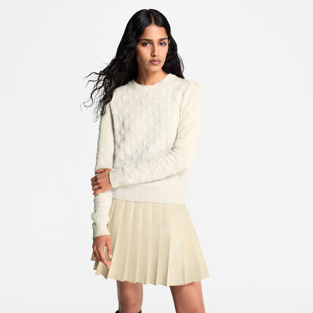 3D Monogram Knit Pullover