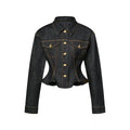 Fluted Denim Jacket