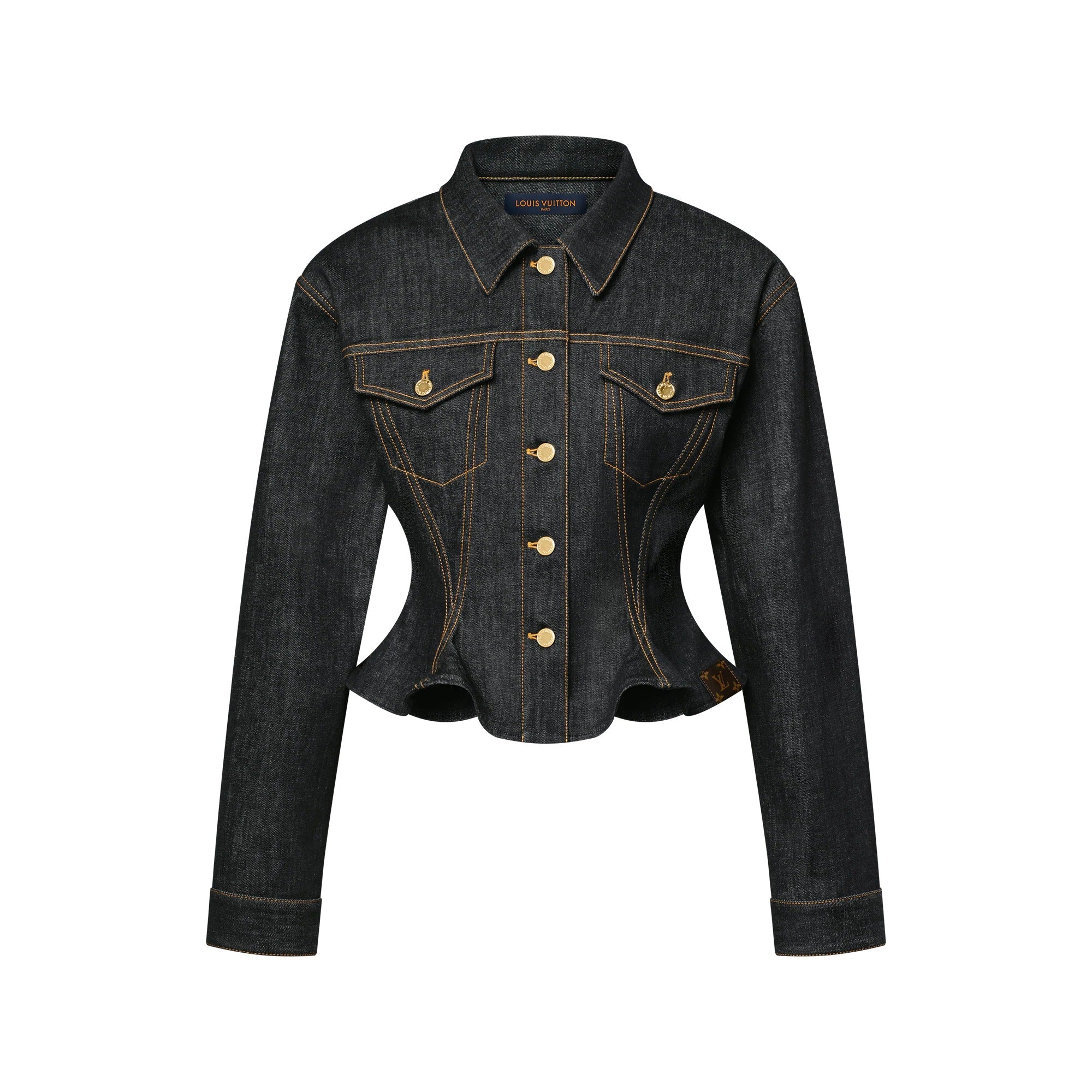 Fluted Denim Jacket