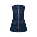 Raw Denim Zip-Up Dress