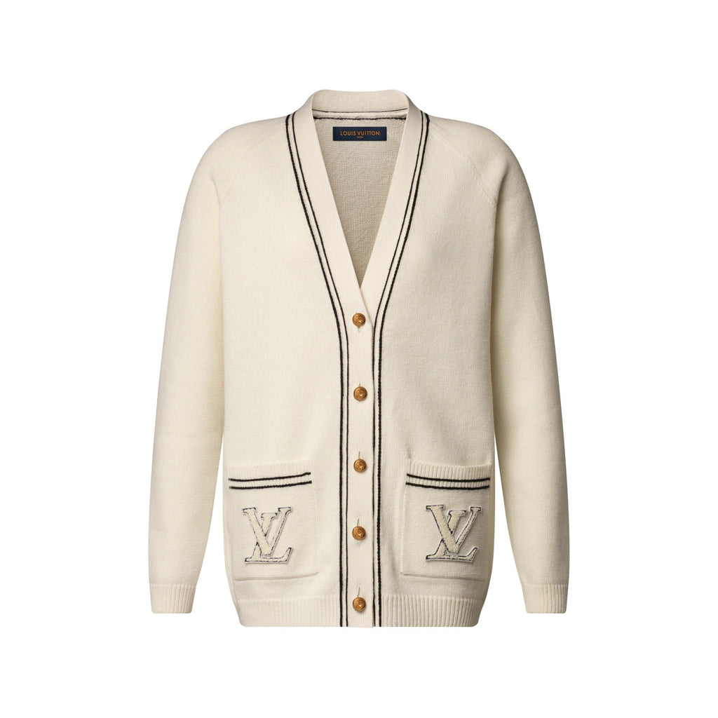 Contrast Accent Oversized Cardigan