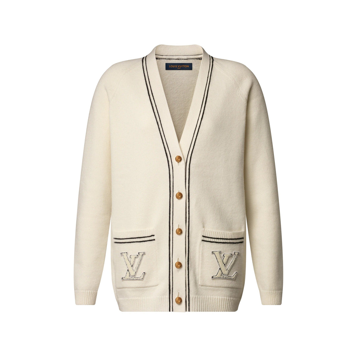 Contrast Accent Oversized Cardigan