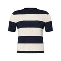 Openwork Striped Knit Top