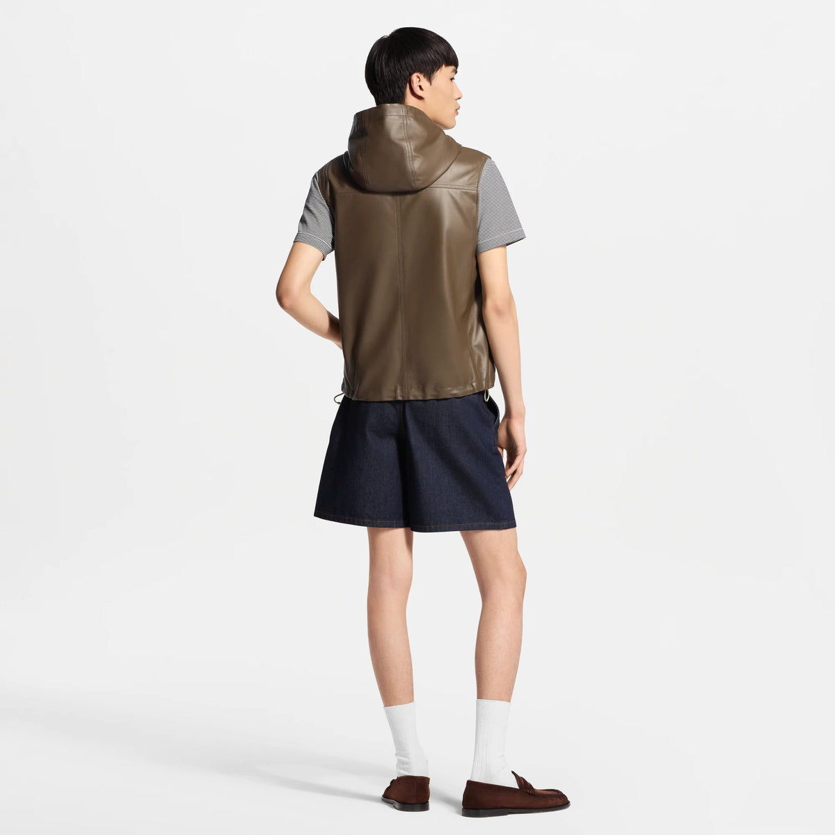 Monogram Check Reversible Leather Gilet