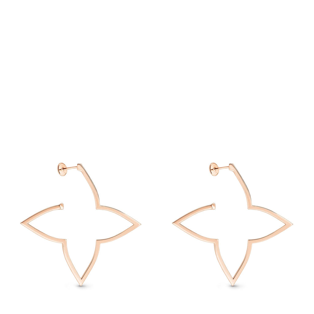 Ombre Blossom XL Hoops, Pink Gold and Diamonds