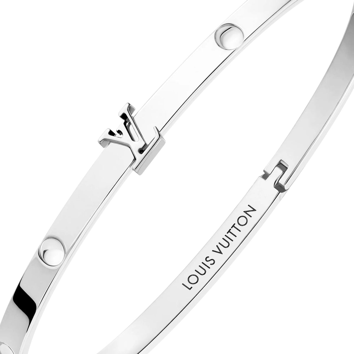 Empreinte Small Bangle, White Gold