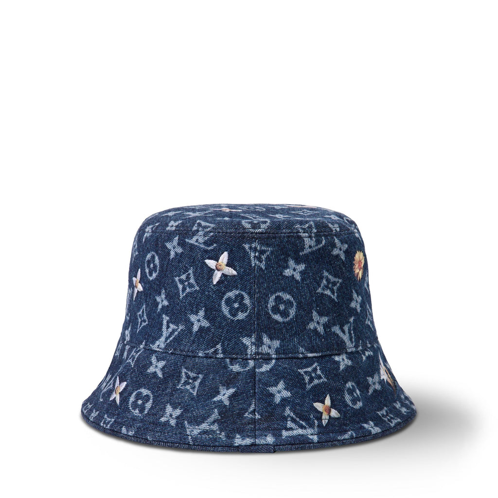 Monogram Flower Denim Bucket Hat