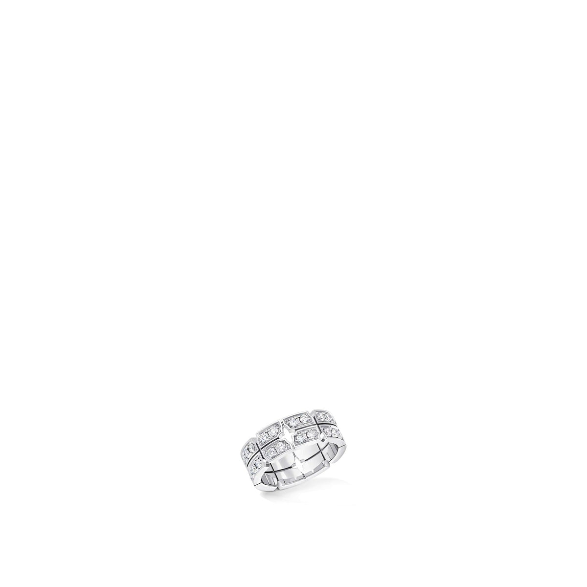 Tumbler Ring, White Gold and Diamonds