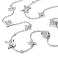 Idylle Blossom Multi-Motif Long Necklace, White Gold and Diamonds