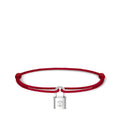 Silver Lockit Bracelet, Sterling Silver and Red Polyester Cord
