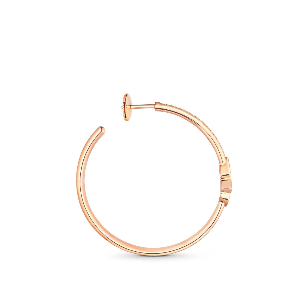 Idylle Blossom Hoops, Pink Gold And Diamonds