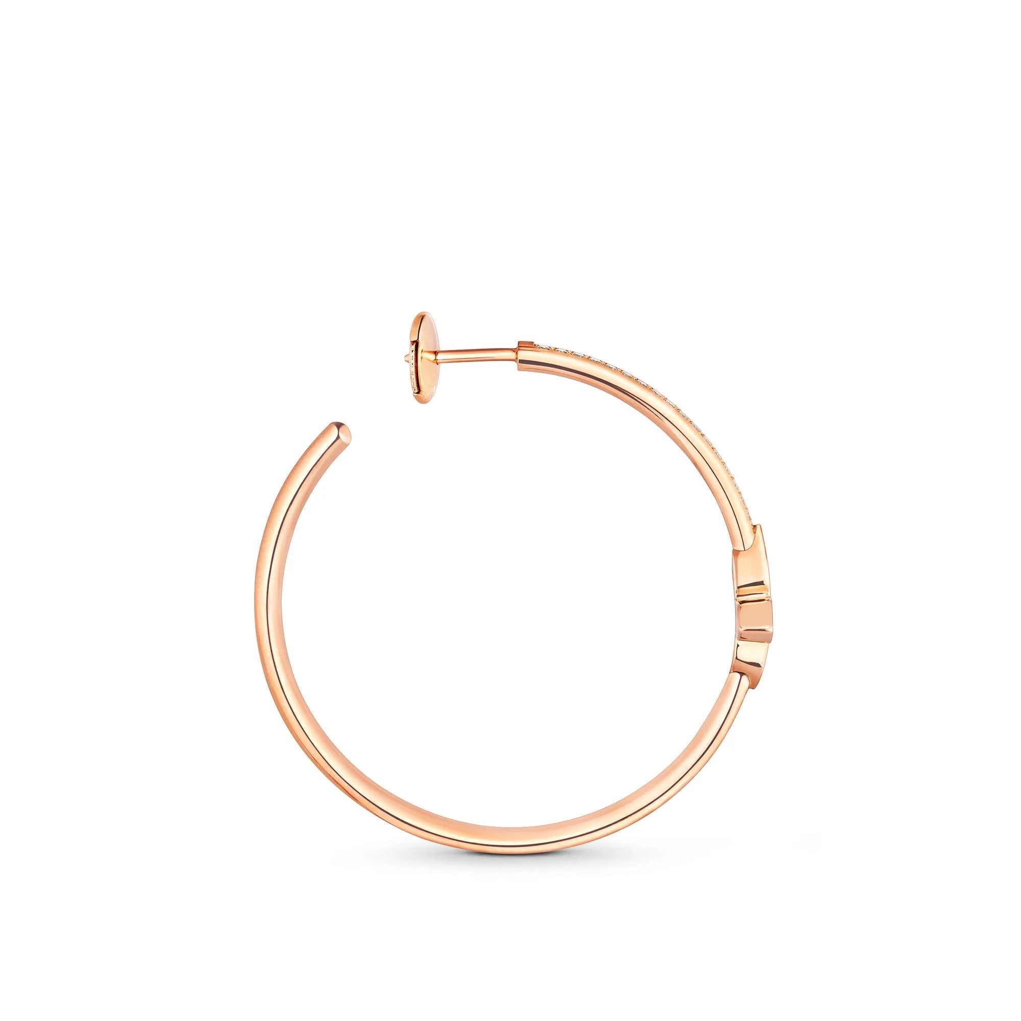 Idylle Blossom Hoops, Pink Gold And Diamonds