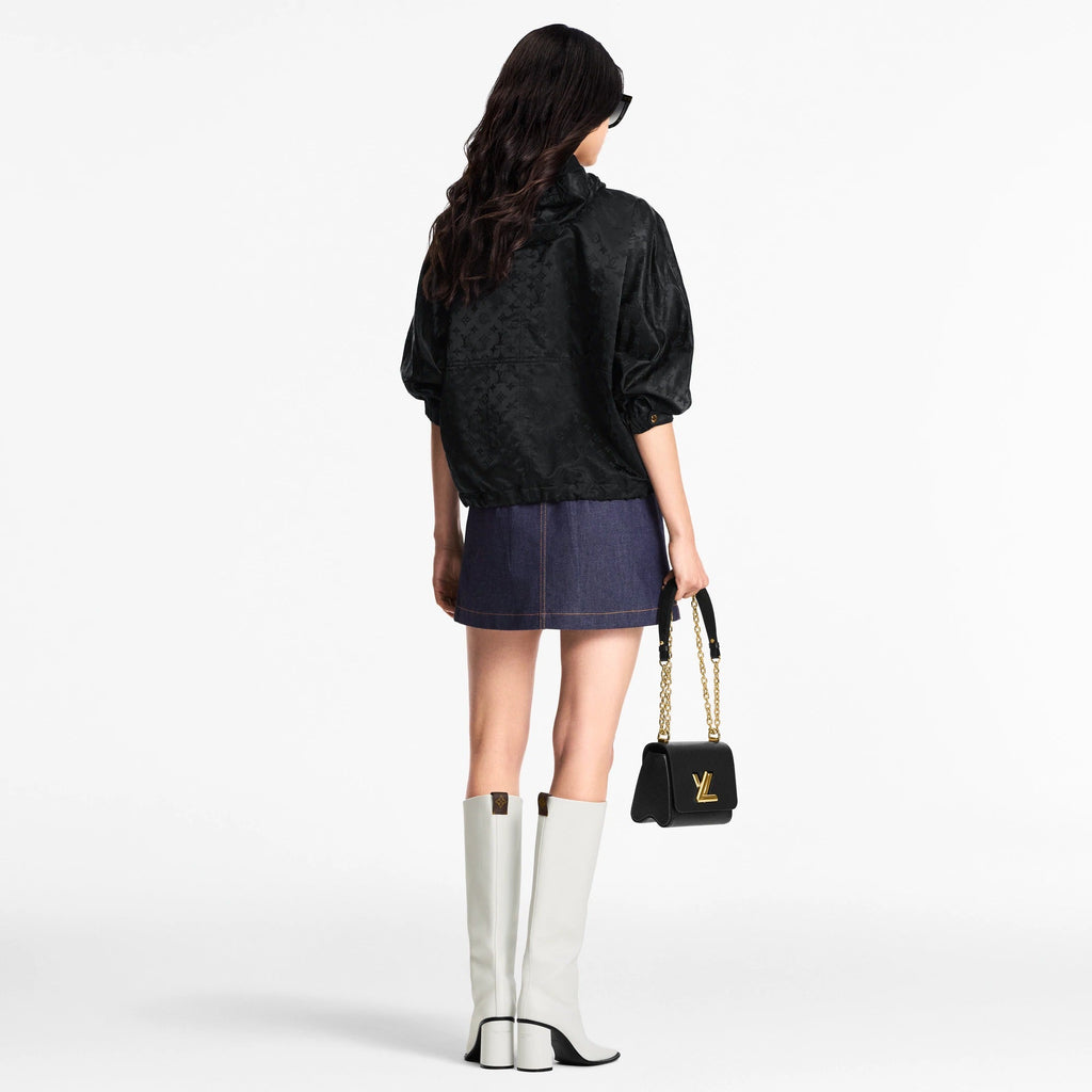 Shiny Monogram Short Parka
