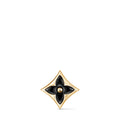 Color Blossom BB Star Ear Stud, Yellow Gold and Onyx - Per Unit