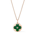 Color Blossom XL Sun Medallion, Pink Gold, Malachite and Diamond