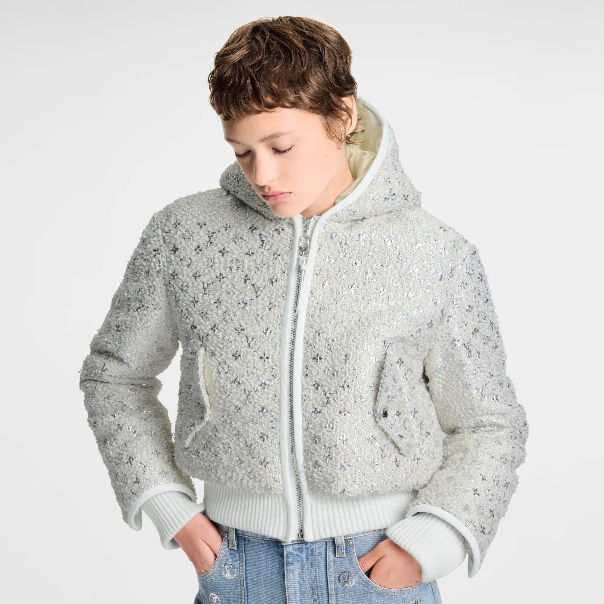 Monogram Tweed Cropped Jacket