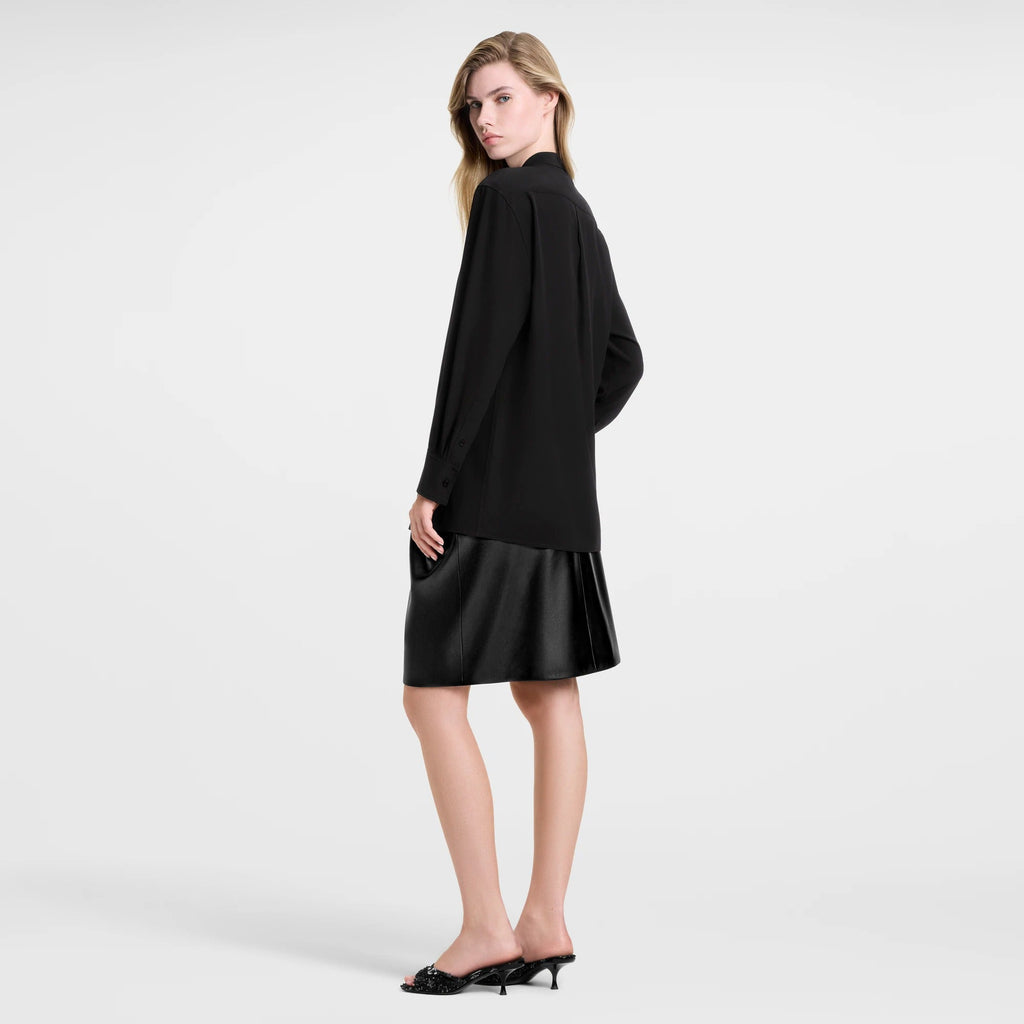 Monogram Accent Lavallière Blouse